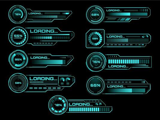 HUD loading process and power load status bars