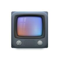 Retro TV interface icon, television app vector