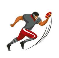 Running back player american football game athlete vector