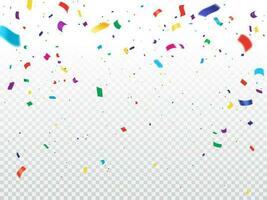 Holiday background with flying confetti vector