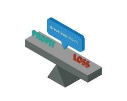 break even point or BEP for a trade or investment is determined by comparing the market price of an asset to the original cost vector