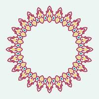 vector circle frame with vintage color
