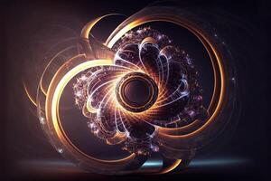 Illusion or dream, innovation or exploration, technology or sci fi. Physics quantum fluctuations 8k octane rendered ultra realistic. Digital art banner for game or movie photo