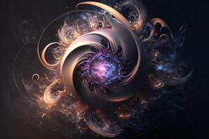 Illusion or dream, innovation or exploration, technology or sci fi. Physics quantum fluctuations 8k octane rendered ultra realistic. Digital art banner for game or movie photo