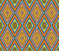 Ethnic folk geometric seamless pattern in colorful vector