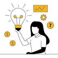 Business Idea Illustration which can easily edit or modify vector