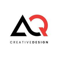 Creative modern linked or infinity letter AQ logo design vector