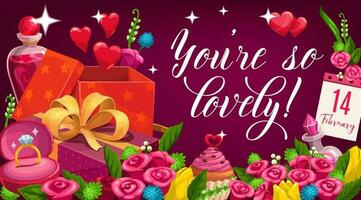 Valentines love and passion holiday vector