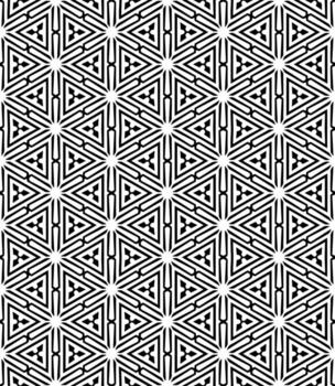 Black and white seamless abstract pattern. Background and backdrop. Grayscale ornamental design. vector