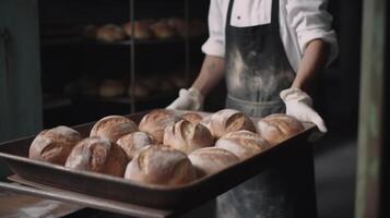 , Hands of baker in restaurant or home kitchen, prepares ecologically natural pastries photo