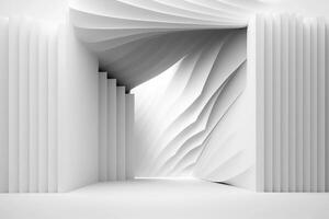 White minimalistic interior, abstract background. photo