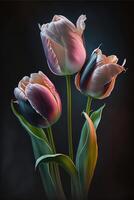 Spring tulips flowers. photo