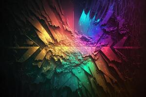 Neon colorful holographic grunge abstract background. photo