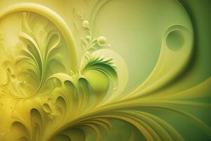 Green spring abstract smooth floral background. photo