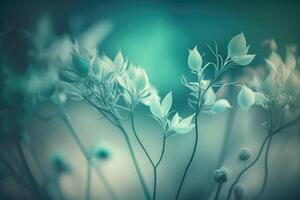 Mint summer smooth floral abstract background. photo