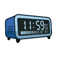 Digital Desk Clock. New Year Icon Vector Illustration