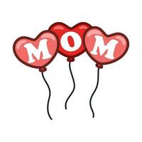 Mothers Day Balloon Decoration. Mothers Day Icon Vector Illustration