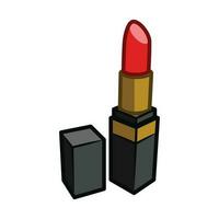 Red Roses Lipstick Color. Mothers Day Icon Vector Illustration