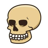 Spooky Skull Halloween Decoration. Halloween Icon Vector Illustration