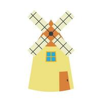 Mill, windmill. Ukrainian symbols. vector