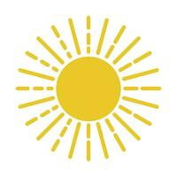 sun icon with sun ray set bundle vector