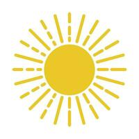 sun icon with sun ray set bundle vector