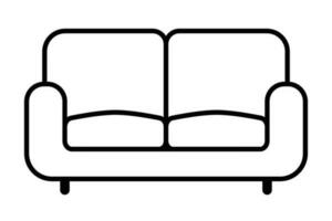 double sofa chair icon couch icon vector