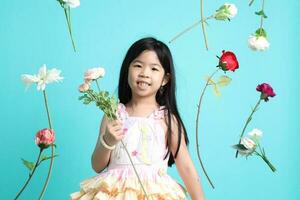 Girl with Flower photo