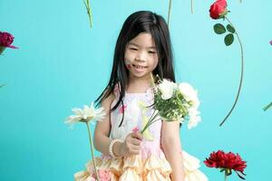 Girl with Flower photo