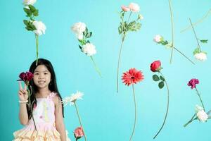 Girl with Flower photo