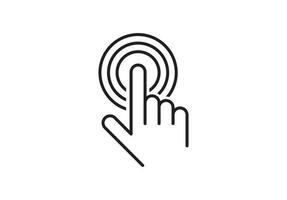 Hand click icon vector