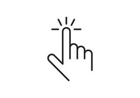 Hand click icon vector illustration on white background