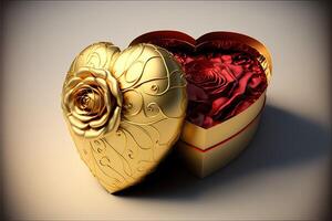 Realistic decorative gift boxes 3d gifts white cardboard packaging templates side view heart shape presents Perfectly wrapped valentines giftbox luxury cardboard photo