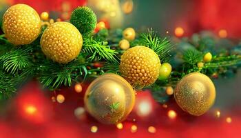 Christmas new year background, dynamic vibrant holidays concept Xmas with copy space 3d rendering. Merry christmas and happy new year celebration photo