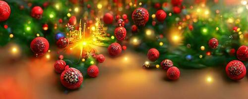 Christmas new year background, dynamic vibrant holidays concept Xmas with copy space 3d rendering. Merry christmas and happy new year celebration photo