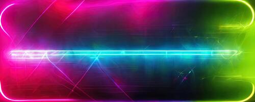 illustration of gaming background abstract, cyberpunk style of gamer wallpaper, neon glow light of sci-fi. Glowing iridescent neon lights for both light and dark backgrounds. photo