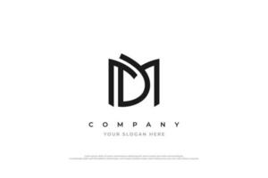 vector de diseño de logotipo de letra inicial dm o md