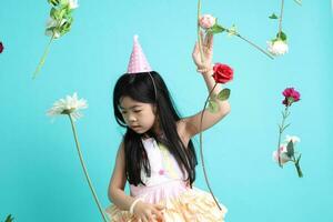 Girl with Flower photo