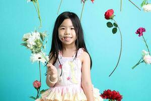 Girl with Flower photo