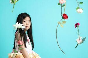 Girl with Flower photo