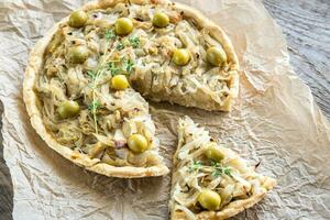 French open onion pie photo