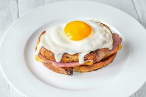 Croque madame sandwich photo