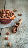 Swiss chocolate candies with nuts and dried fruits photo