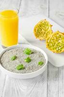 Chia seed pudding photo