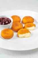 Camembert nuggets closeup photo