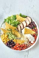 Burrito bowl on the table photo