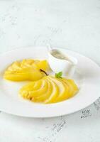 Saffron Poached  Pears photo