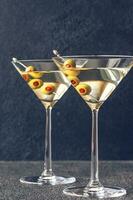 Two glasses of martini cocktail photo