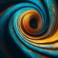 Abstract Background of spiral waves golden bright colors and overlapping. Made by photo