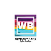 WB initial logo With Colorful template vector. vector